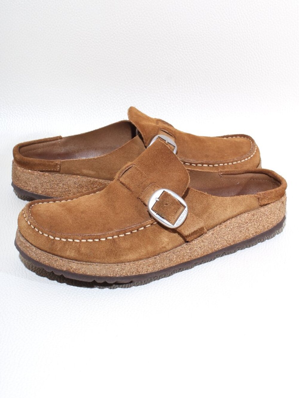 Womens Birkenstock Buckley Brown Suede Leather Slip On Shoes Size 39 US 8 - 8.5